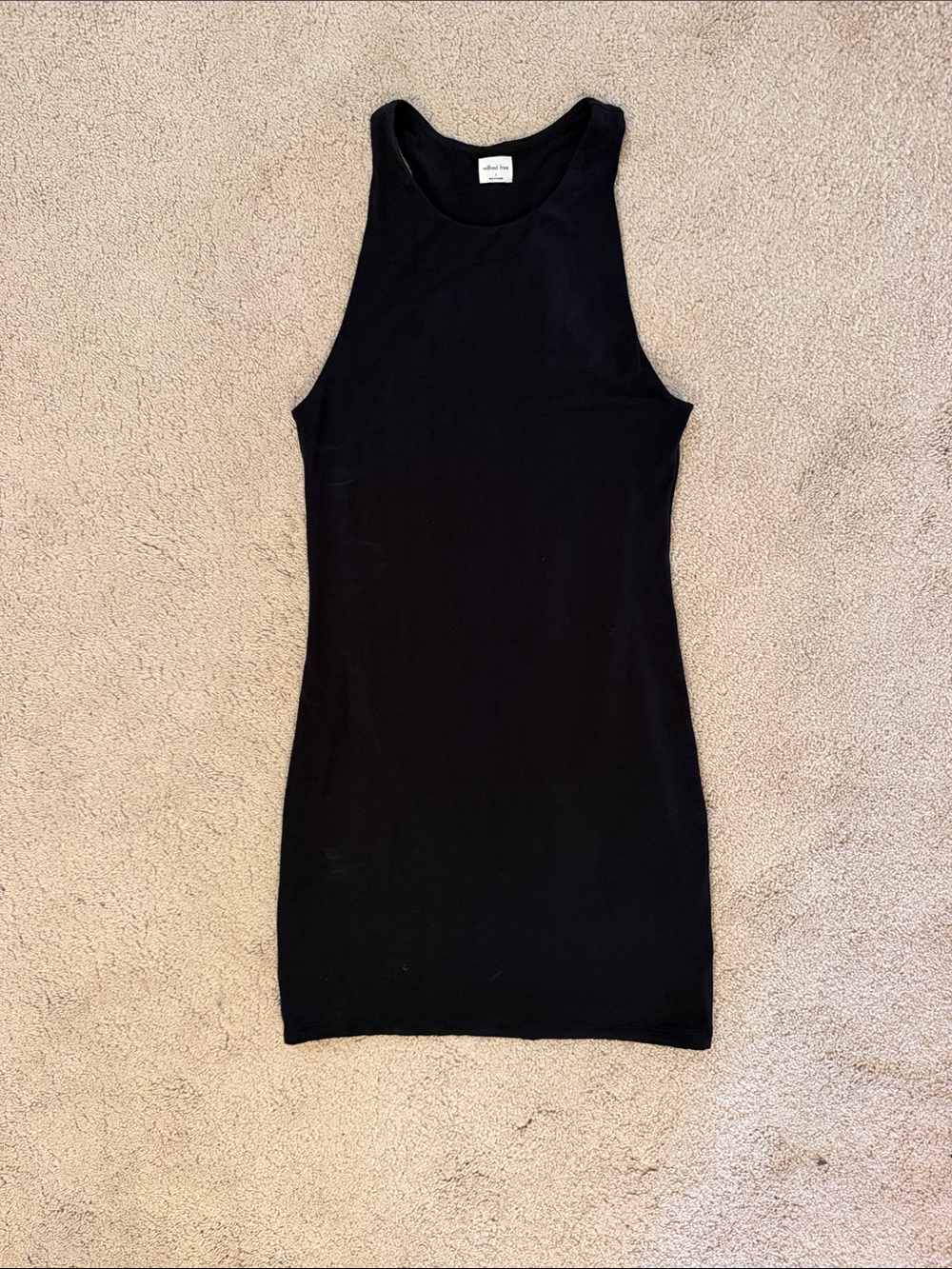 Aritzia Wilfred Free Pier Black racerback Mini Dress